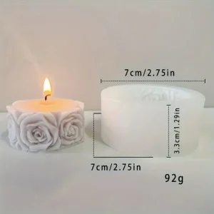 Molde Cilindro Con Diseño De Rosas 3D-IMPORTADO